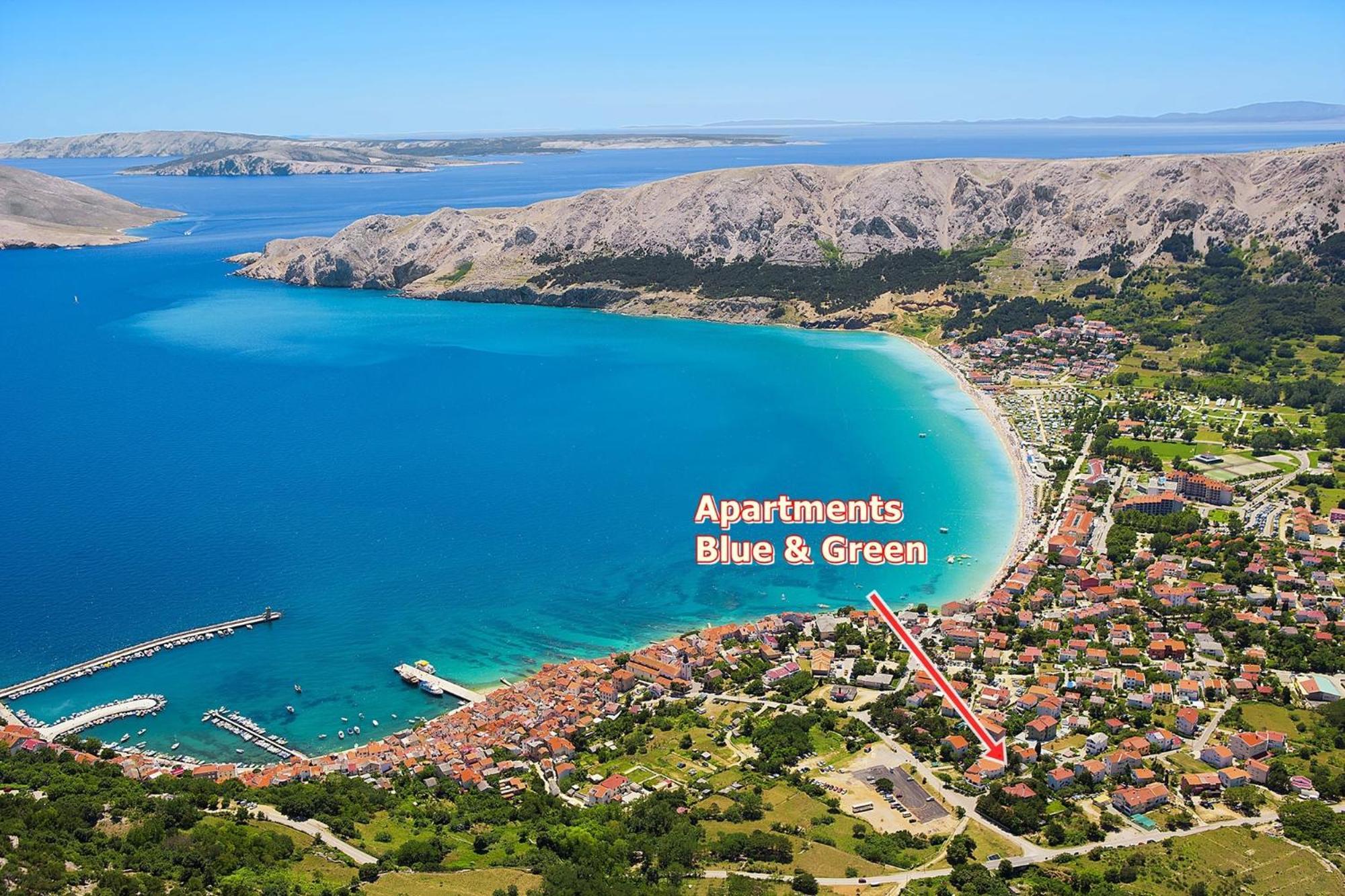 Apartments Blue And Green With Balcony Baška Kültér fotó